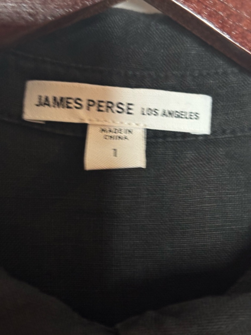 EUC James Perse Womens Black Linen Button-Up Shirt size 1/S - Picture 3 of 8